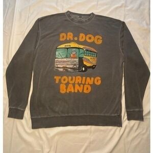 Dr. Dog Sweatshirt Mens XL Gray Touring Band Graphic Crewneck Indie Rock Merch